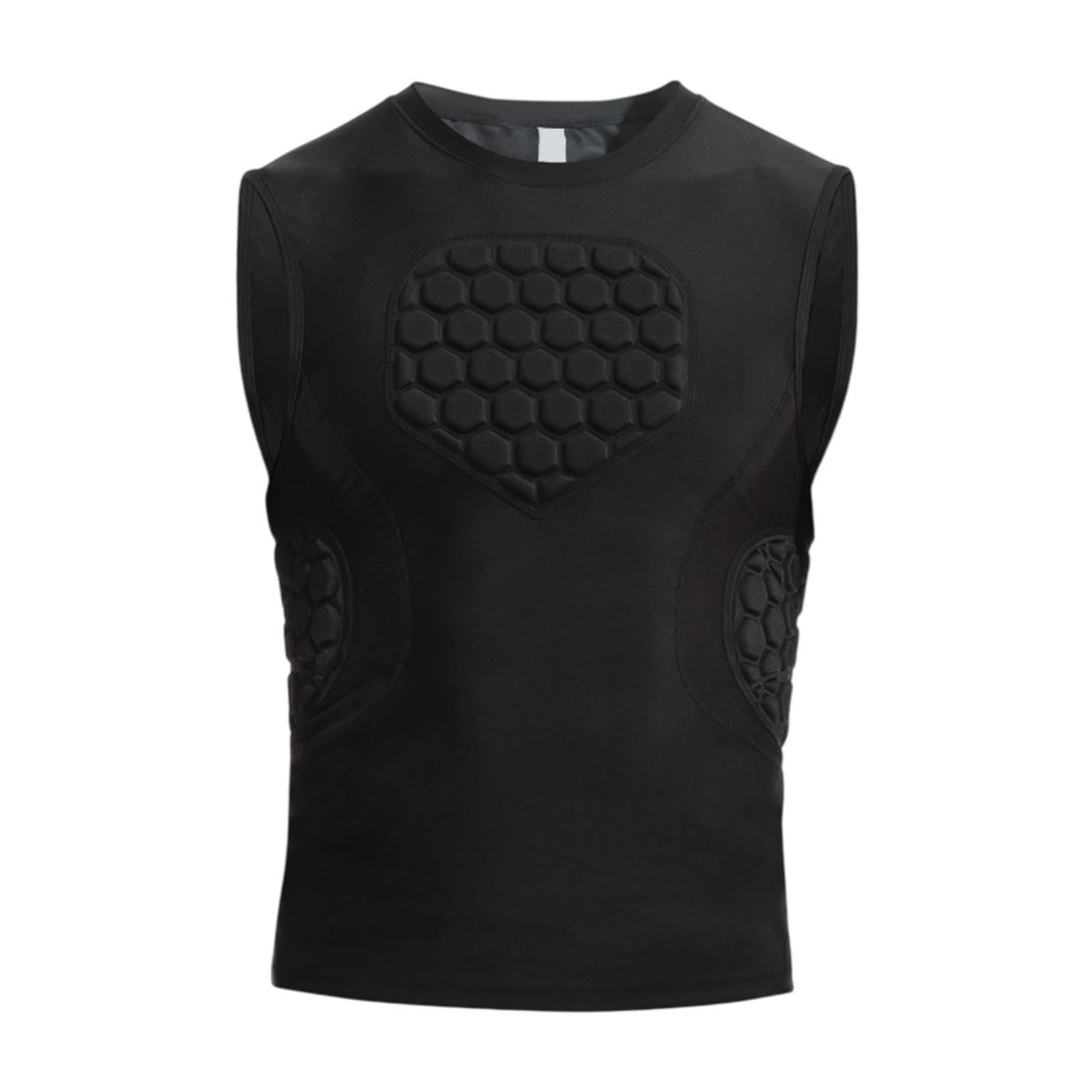 Mens Padded Compression Shirt Compression Vest for Basketball Rugby Softball M | Team Sports | Football | Clothing, Shoes & Accessories | Protective Gear-image-12
