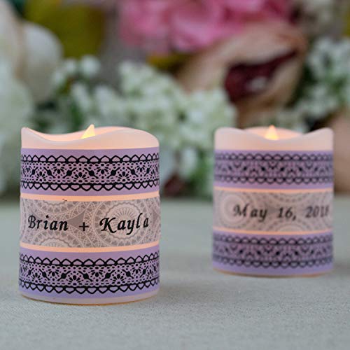 Image of Brother P-Touch Embellish Black Print on Silver Lace Patterned Tape TZEMPSL31 - ~ inch Wide x 13.1' Long for use with P-Touch Embellish Ribbon & Tape Printer (Pack of 2)