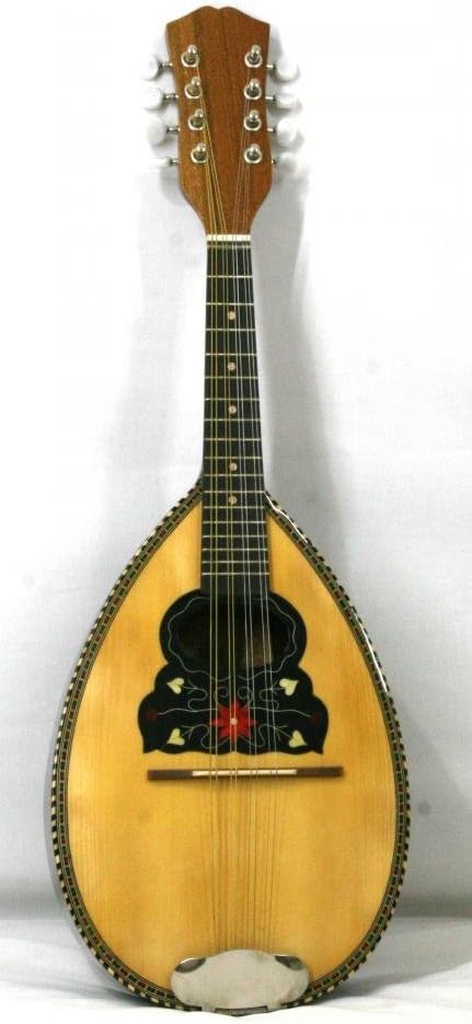 Luthery Flat Portoguese Mandolin, in rosewood, rich inlay and mosaic at the soundboard