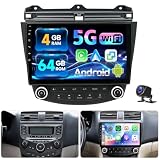 Alikali 4+64G Car Stereo for Honda Accord 2003-2007 Wireless Carplay Android Car Radio, 10.1 Inch Touchscreen with Android Auto 5G WiFi GPS Navigation FM RDS AHD Backup Camera