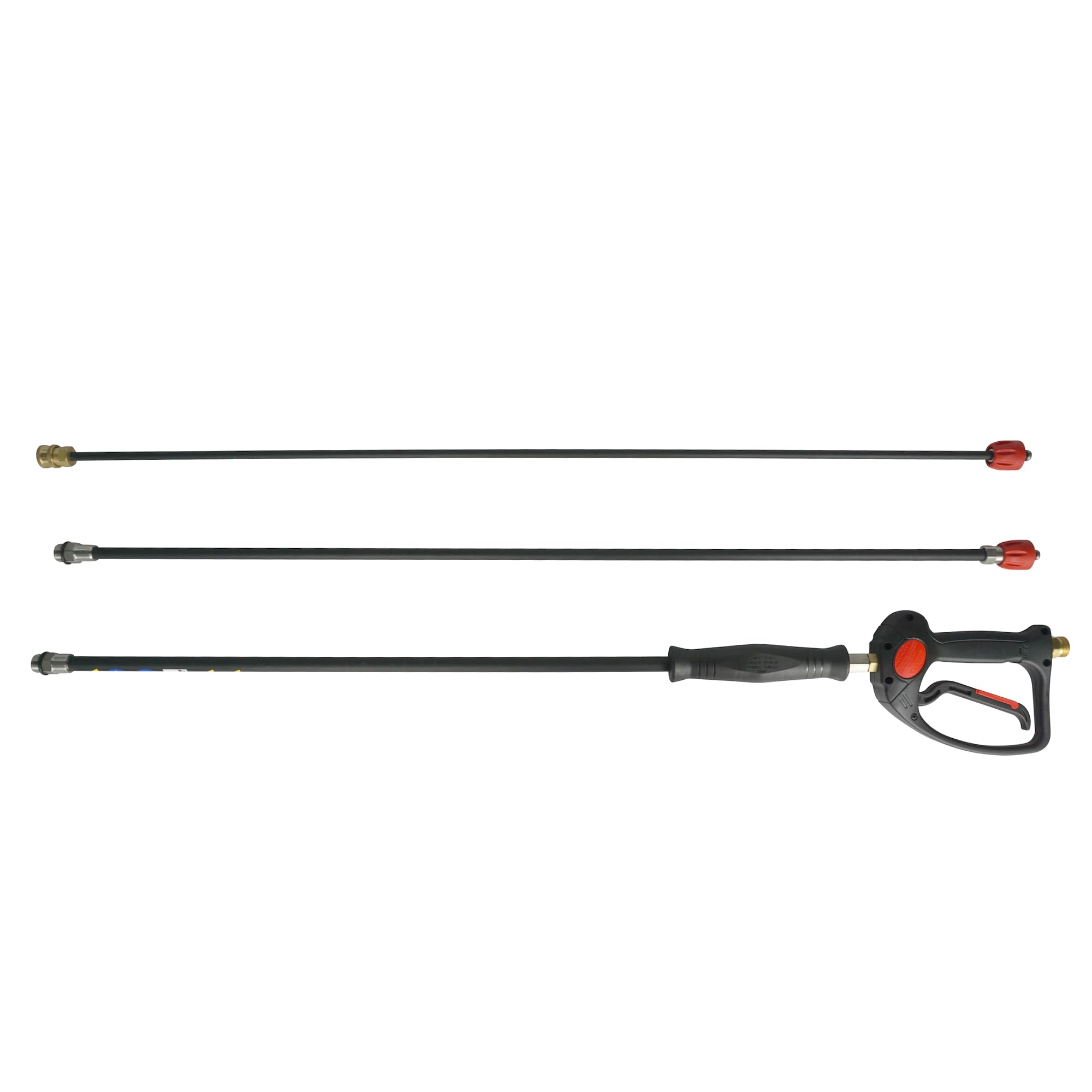 Profi Teleskoplanze | für Kärcher Kränzle Hochdruckreiniger | bis 220 bar | inkl. Hochdruckpistole und Düse | M22x1,5 AG x Schnellkupplung 1/4" | Strahlrohr Lanze
