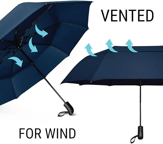 Parapluie Coupe-vent Prostorm - Ouverture/fermeture Automatique - Compact 29.8 Cm - Léger, Pour Voyage Et Sac à Dos