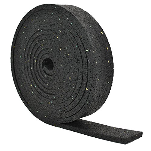 5.000 x 80 x 10mm Terrassenpad-Rolle - Terrassenpads aus Gummigranulat, Terrassenbau Streifen Cover
