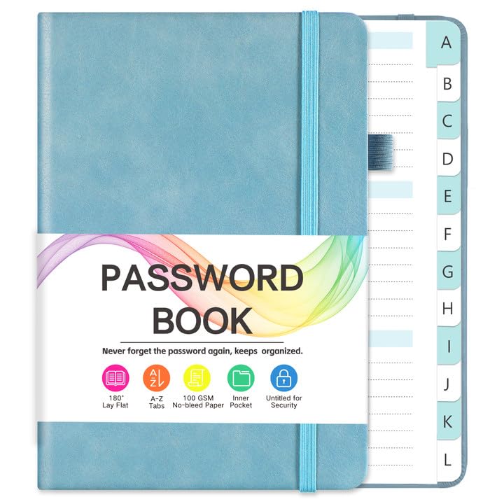 Address Book Password Book Large Print With A-Z Tabs: Password Book Big Size 7x10 Receipt Book