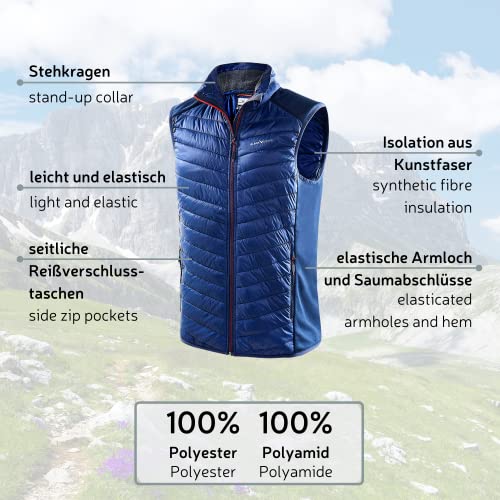 Black Crevice Hybride vest voor heren, sportvest in verschillende kleuren en maten, isolerend en ademend herenvest met opstaande kraag, mouwloos vest - Image 5