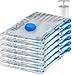 AmazonBasics Vacuum Compression Storage Bags with Hand Pump - Jumbo, 6-Pack