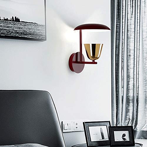 Lámpara de pared de metal geométrica negra y dorada de diseño moderno para pasillo 5