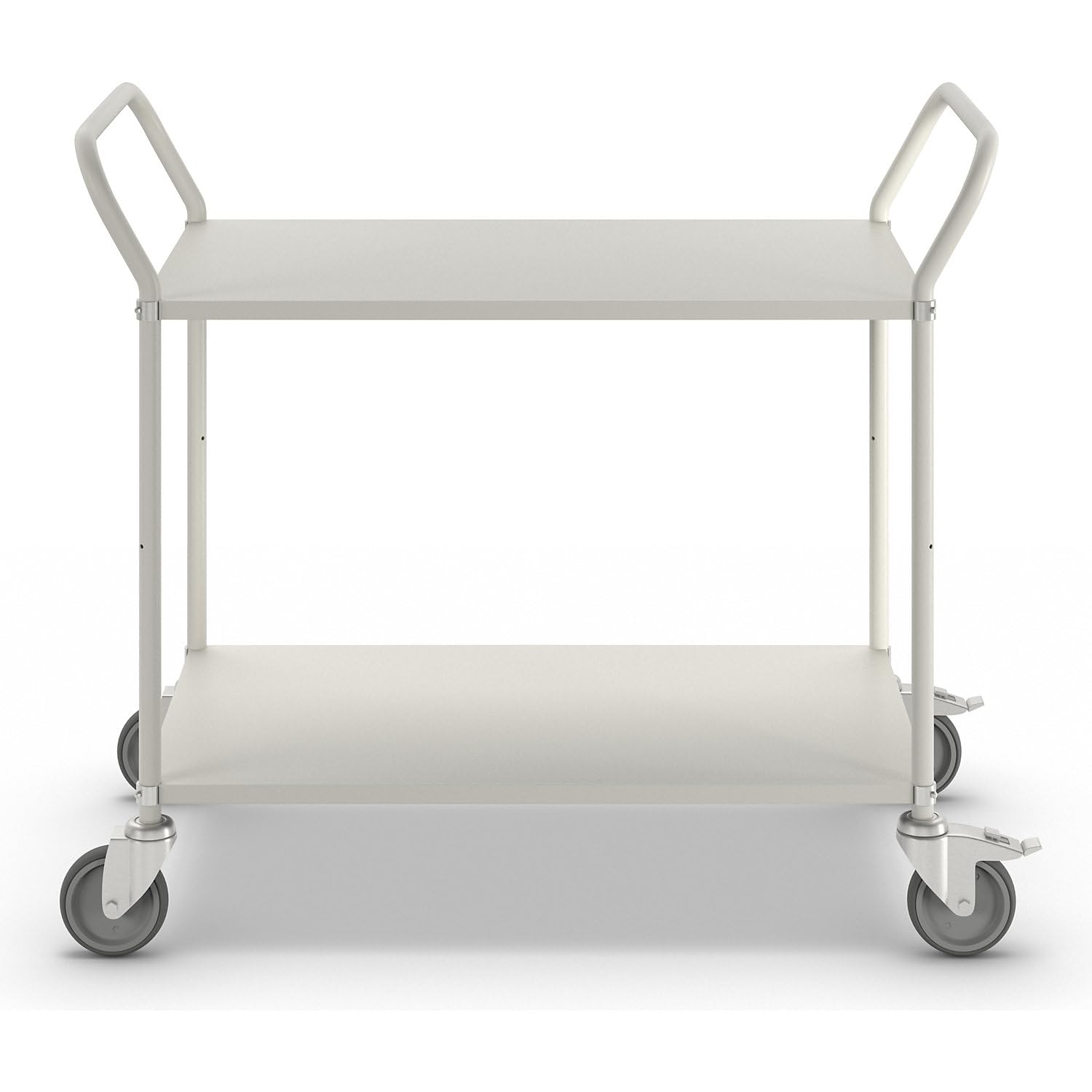 leichter Carrellino | vassoio carrello con 2 ripiani in metallo grande 125 mm girevole gest ell ruote
