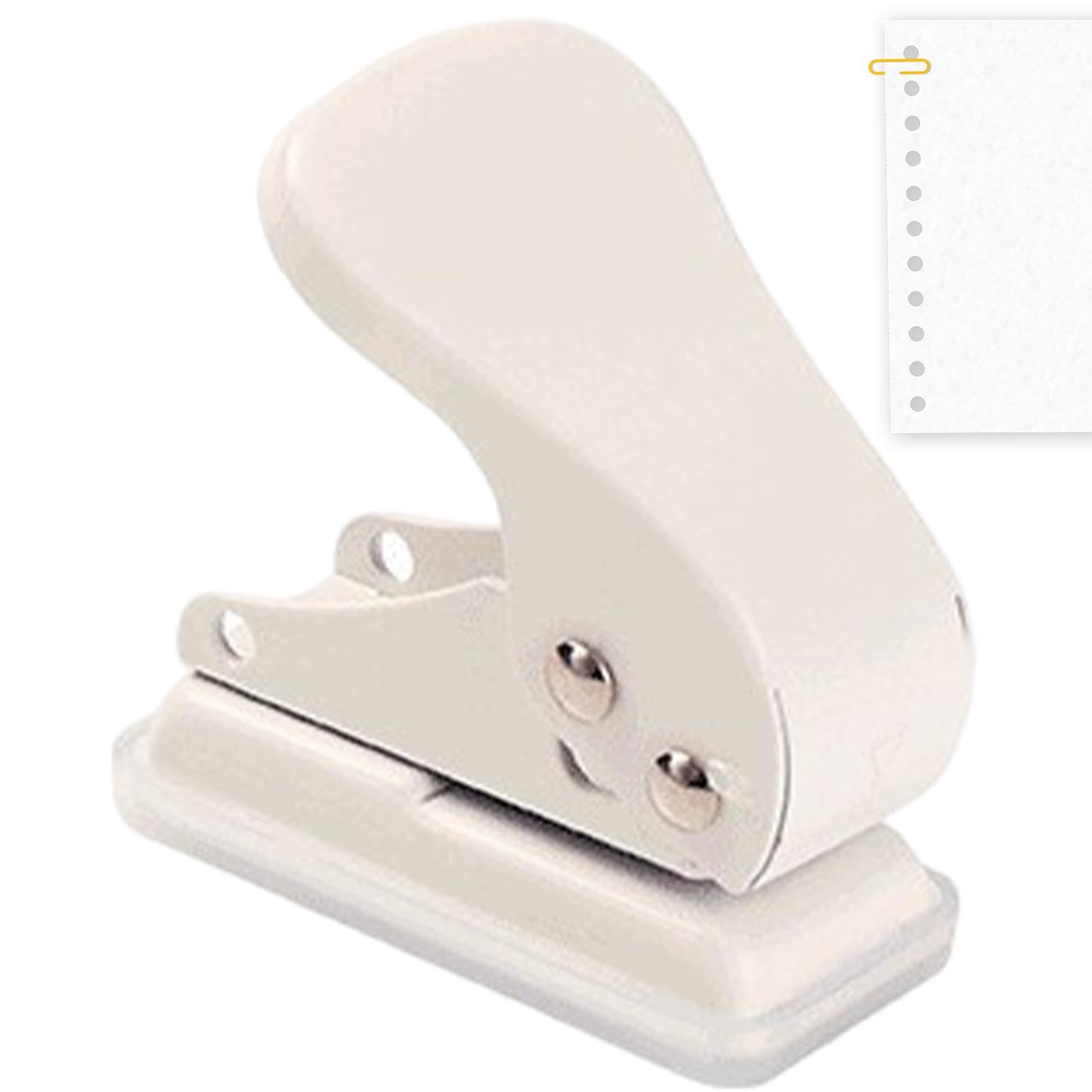 Perforatrice 1 Trou Manuelle - Petit Format Métal, Trou 6 Mm, Pour étiquettes, Papeterie, Bureau, école - 12