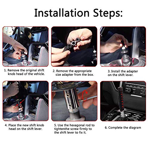 Top10 Racing 10Cm Gear Shift Knob Sword Shift Knobs Katana Samurai Shift Gear Lever Universal Fit For Manual Cars Most Automatic Cars With 4 Adapters Black+Red #TOP6