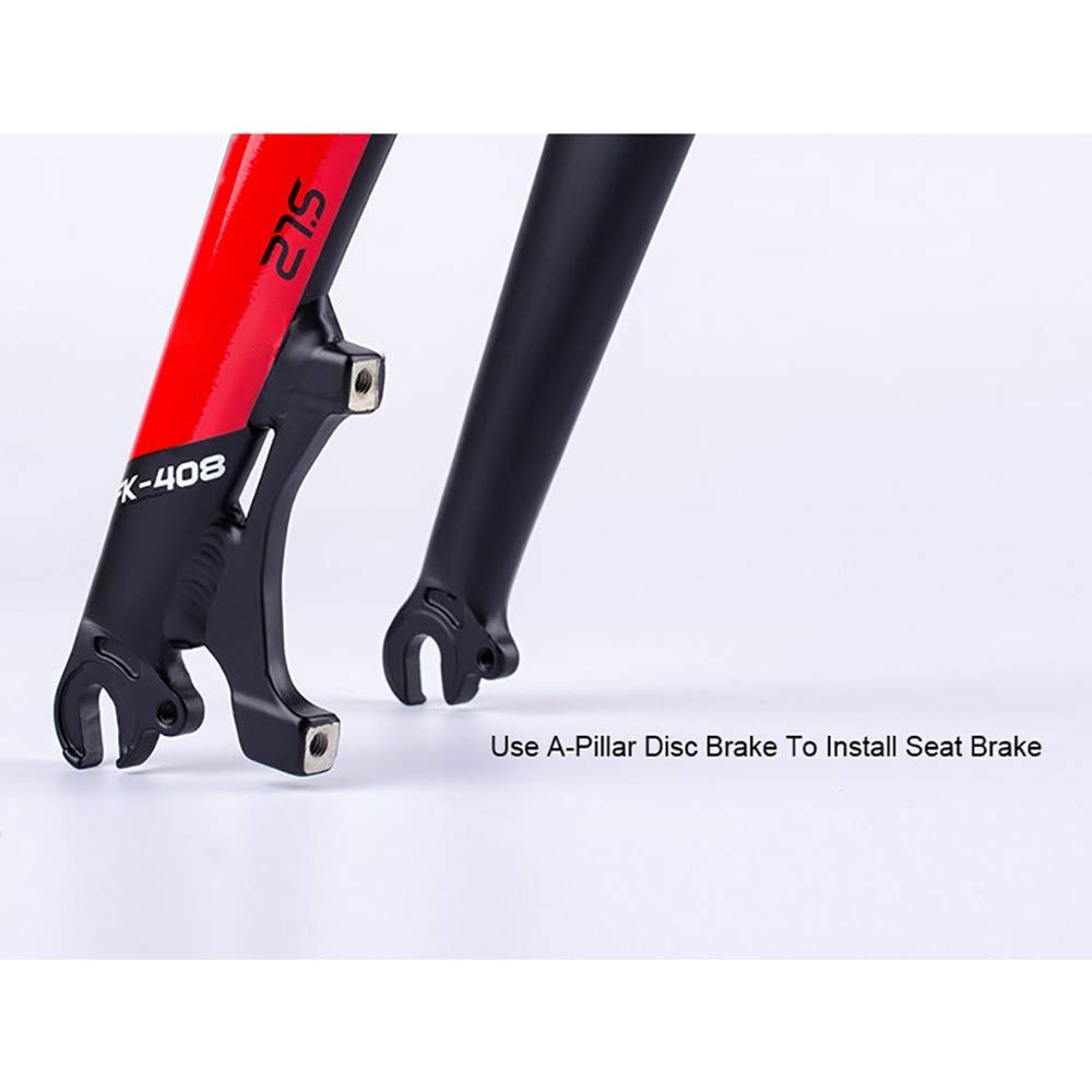 Widelec do zawieszenia rowerowego, 26/27,5 cala, widelec przedni do roweru górskiego, aluminiowy widelec twardy/podpora 7-calowa tarcza (183 mm)/Open Gear 100 mm/rura sterująca 28,6 mm x 250 m