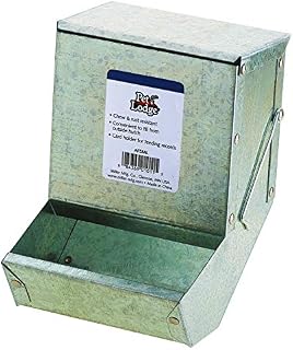 LITTLE GIANT Steel Small Animal Feeder with Lid - Pet Lodge - Small