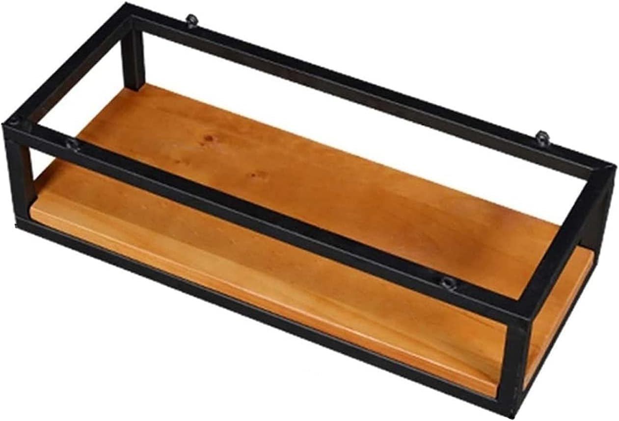 Ceiling Hanging Plant Shelves Flower Pot Stand, Iron Art Storage Display Rack Suspended for for Living Room Restaurant Bar Flower Shop, Wood Kitchen Balcony Pot Pan Rack Racking Wi