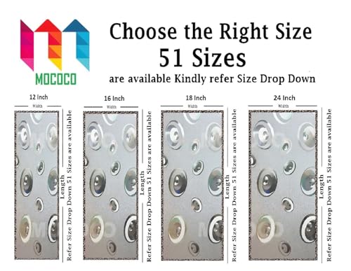 Image of MOCOCO Premium Vinyl Privacy Stained Frosted Window Glass Film (24x36 Inch) - Self-Adhesive Tint Wallpaper Sticker Opaque Sheet for Glass Cover Window, Door, Office, Home.| Anti-UV. 3D Circles