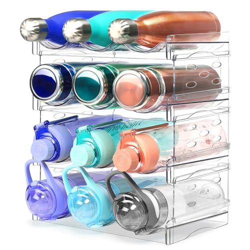Opiniones de Walmart Organizadores los mejores 5. 48 Organizador de Botellas Apilable para 12 Botellas, Soporte para Botellas, Porta Botellas de Almacenamiento para Cocina, Hogar, Tienda
