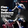 CHAMPS-MMA-Boxing-Reflex-Ball-Improve-Reaction-Speed-and-Hand-Eye-Coordination-Training-Boxing-Equipment-for-Training-at-Home-Boxing-Gear-for-MMA-Equipment-Punching-Ball-Reflex-Bag Boxing Reflex Balls Set of 4 – Boxing Ball MMA Gear of with Varying Weights with Adjustable Headband and 4 Spare Strings to Improve Speed and Hand-Eye Coordination for Men, Kids Boxing Equipment