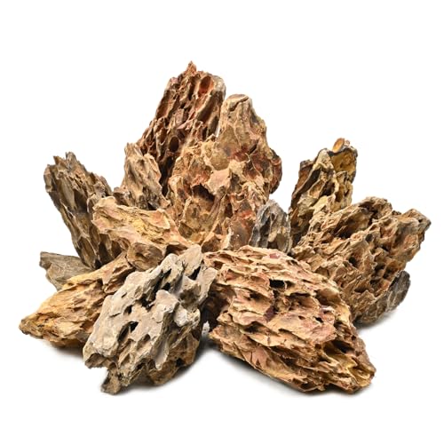 KINGRUI Aquariumsteine 2 3kg Drachenstein für Aquascaping 518 cm Natursteine für Aquarium Terrarium Paludarium & Fischbecken-Dekoration