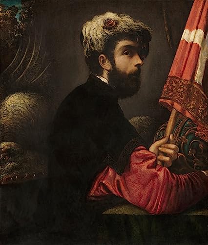 Carteles Retrato de un Hombre San Jorge Tintoretto Cuadro para Decoración de Salón 60x90