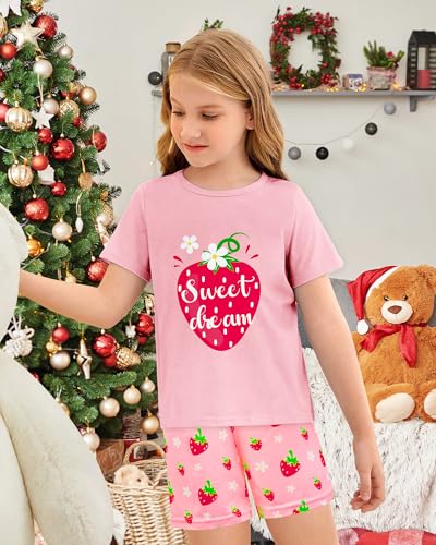 Girls Pajamas Short Sleeve Toddler Girls Summer Short Sets Sleepwear Clothes Sets Girls Pajamas Size 3-102