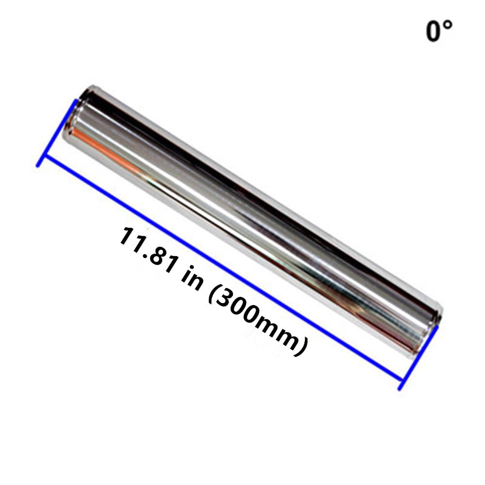 Tubo intercooler in alluminio OD 51 mm con finitura lucida, lunghezza 300 mm