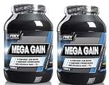 Frey Nutrition Mega Gain 2x 1000g Schoko Weight Gainer - Für Hardgainer besonders geeignet - Optimale Versorgung mit Kohlenhydraten - Trägt zu einer Zunahme an Muskelmasse bei