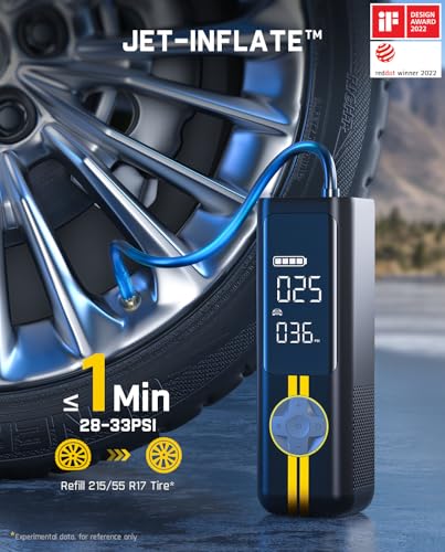 Fanttik X8 APEX™ 7800mAh Compresor Aire Portatil 12V, 10,3Bar/150PSI Inflador Coche Recargable Bomba, Inflado 2X Velocidad con Pantalla LCD, Inflador 5 Modos Para Coches, Bicicleta, Motos, Bolas - imagen 2