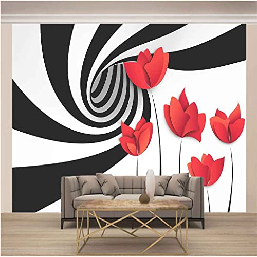 Papier Peint Panoramique 3D Tourbillon pour Rénover un Mur Facilement