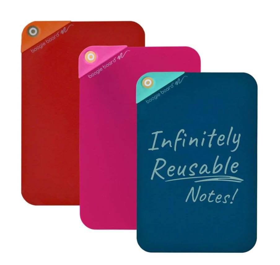 Boogie BoardVersaNotes Expansion Pack, Reusable Dry-Erase and Sticky Note Alternative 3-Pack for Home and Office, with 4x6” Writing Surface, and Instant Erase (VersaPen Stylus not Included)