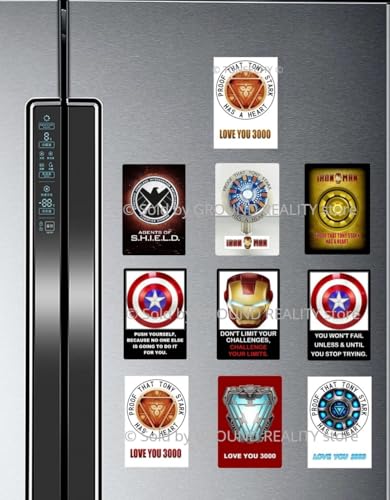 Image of Superhero Ironman Arc Reactor Nanotech Waterproof Digital Picture Magnet. Large Size 10cms x 7cms; Multi Color 1 Piece Ironman Arc Reactor Office Fridge Magnet. Iron Man Gift Souvenir AV-8