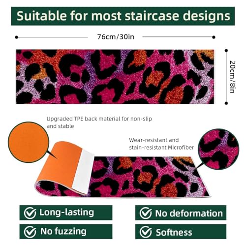 Tapis d'escalier antidérapants léopard pour protéger votre tribu