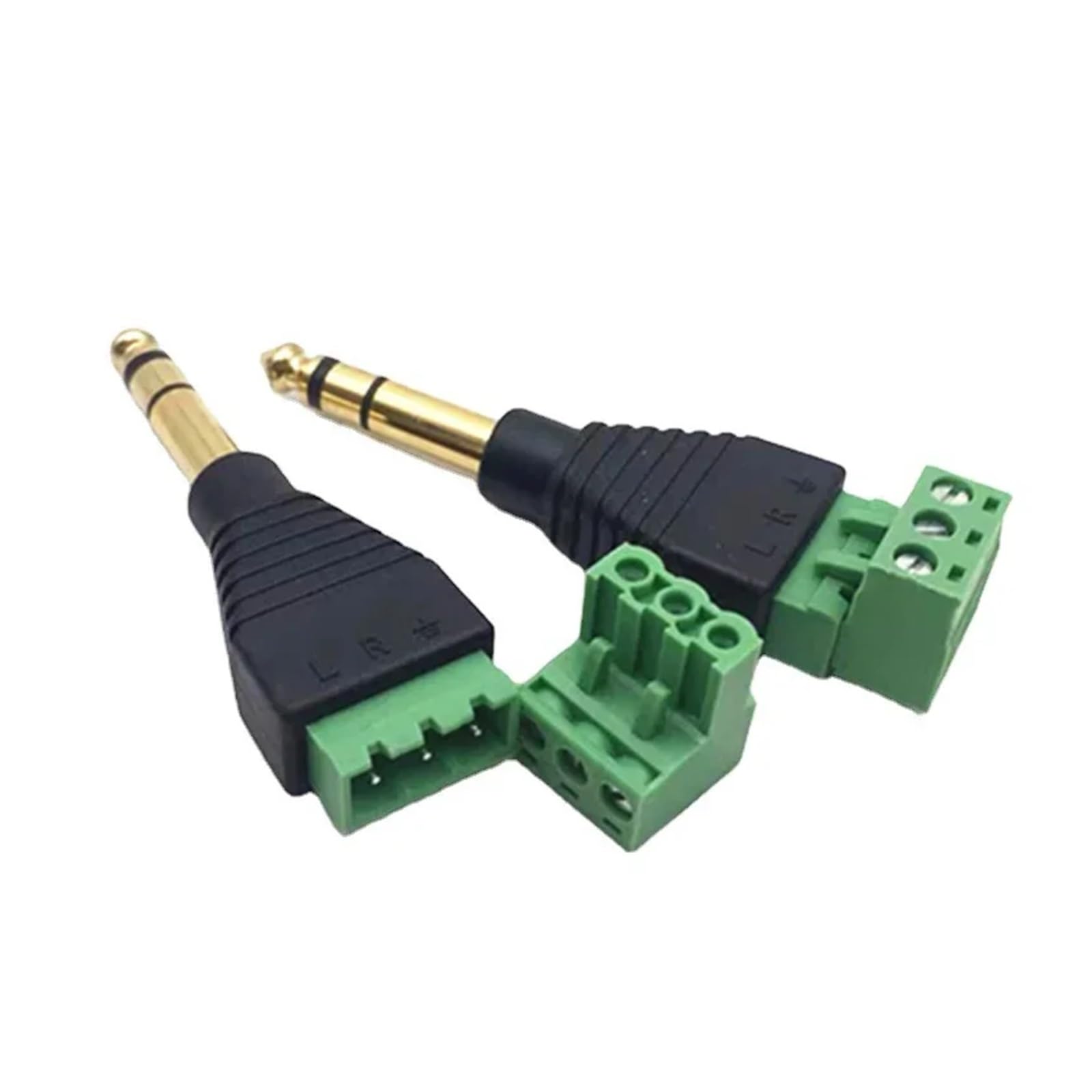Prise Audio Jack 6,35 mm 2 Broches 3 Broches 1/4" 6,3 mm mâle connecteur Mono stéréo sans Soudure tête Audio vers Prise terminale(6.35MM Stereo,10pcs)