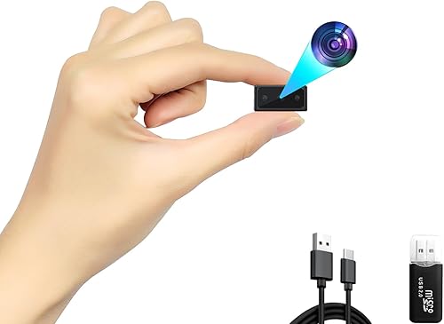 Cámara oculta Mini cámara espía 1080P pequeña cámara de seguridad, Pequeña cámara portátil, Cámara de niñera encubierta, Cámaras de seguridad de