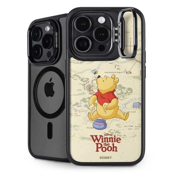 Skinit Kickstand Phone Case Compatible with iPhone 14 Pro Max - Officially Licensed Disney Winnie The Pooh Hundred Acre Wood Design
