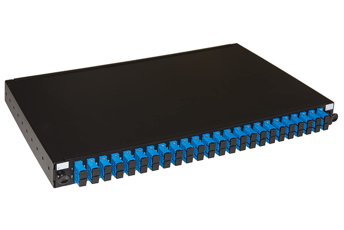 LINK Panneau en fibre optique 19" avec 24 adaptateurs SC Duplex monomode Profondeur 250 mm Noir