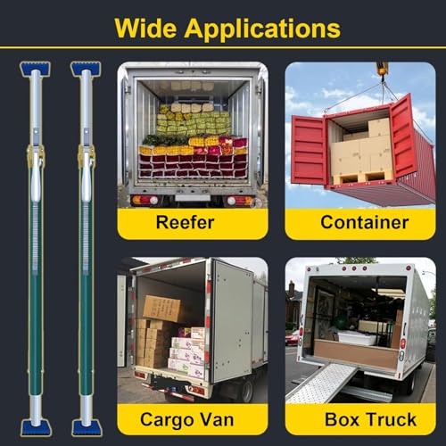 Robuste, verstellbare Ladebalken für LKWs – 300 kg Laststabilisator, 1,2–2,4 m Aluminium-Trennwand, verhindert das Verrutschen von Kisten, 4er-Pack für sicheren Transport, ideal für Umzüge u