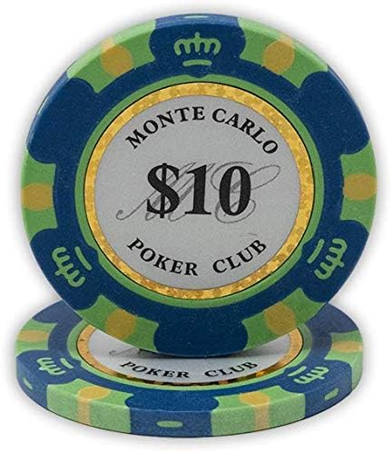 DA VINCI 14 Gram Clay Monte Carlo Poker Club Premium Quality Poker Chips Pack of 50 Chips image 5