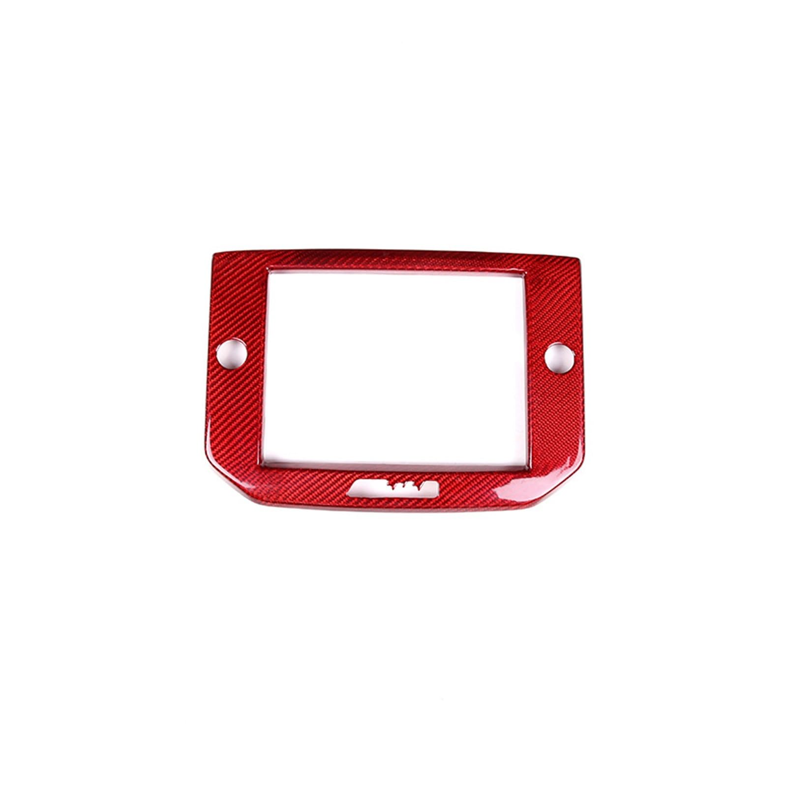 QBKGMEWCA Center Console Navigations Screen Frame Interior Upgrade Compatible for Maserati Ghibli Genuine Carbon Fiber(Red)