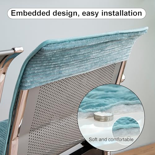 Housse de coussin amovible pour chaise de bureau protégeant des taches - 6