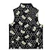 BYOXPUVI Bee Honeycomb Print Boys Girls Vest Full Zip, Fall Fashion Sleeveless Jacket Casual Fleece Outerwear Size 11-12