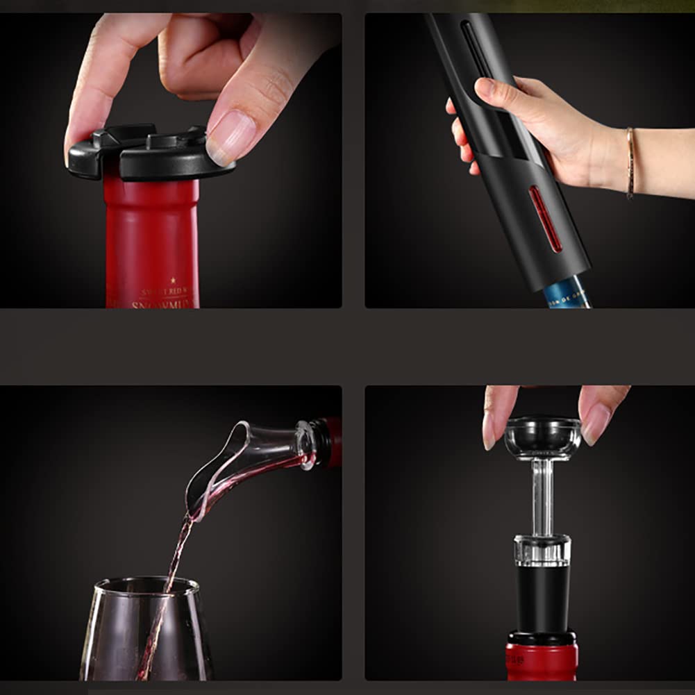 Sacacorchos para vino, Sacacorchos eléctrico para el hogar, Sacacorchos automático recargable, Abridor de vino de acero inoxidable, Inauguración de la casa, Cumpleaños, Día del padre, Día de la madre