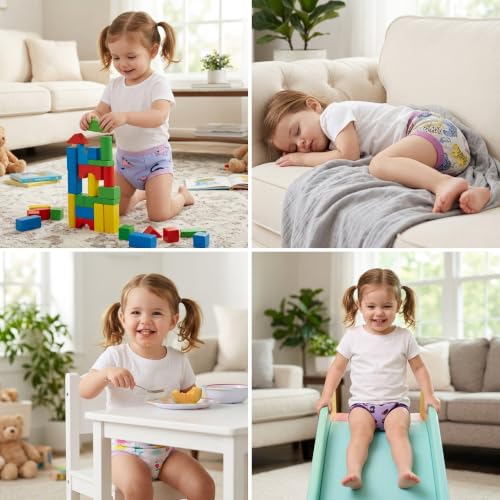 Image of BIG ELEPHANT Toddler Training Pants, Soft Cotton Absorbent Training Underwear for Baby Boys & Girls
