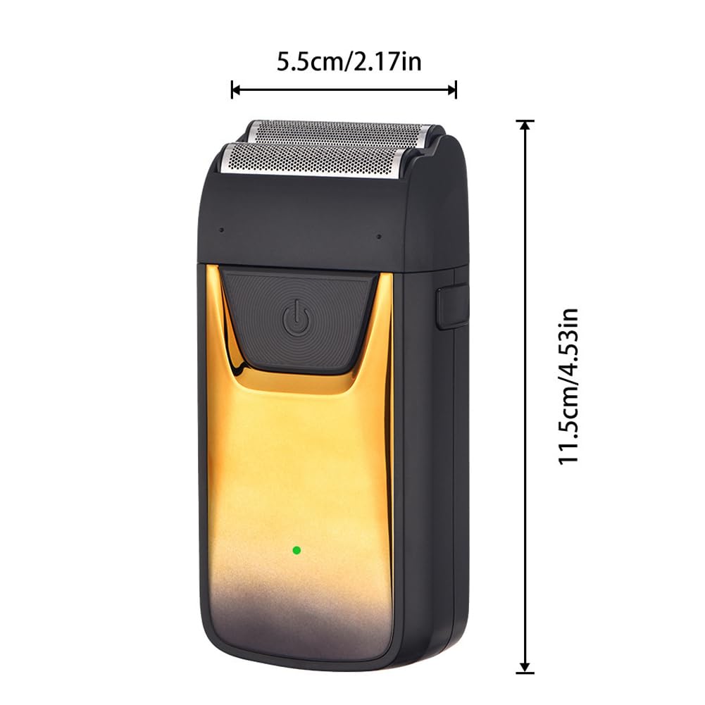 Mini rasoio elettrico portatile con display a LED, 2026, rasoio elettrico senza fili, tascabile, ricaricabile tramite USB (nero)