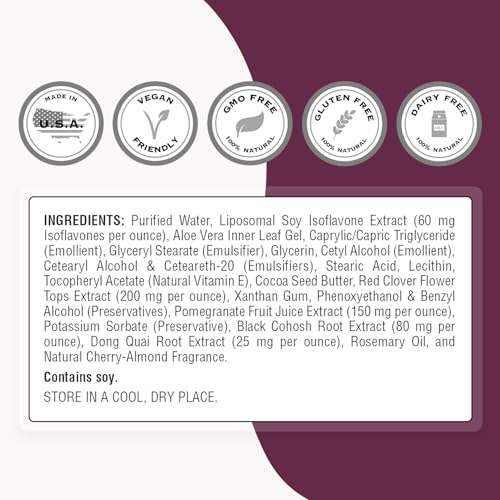 Image of Supersmart - Phyto-Estrogen Cream - with Pomegranate Juice Extract Natural Source of Oestrone - Liposomal Delivery Ensuring The Best Possible Absorption | Non-GMO & Gluten Free - 2 Oz / 56.7g