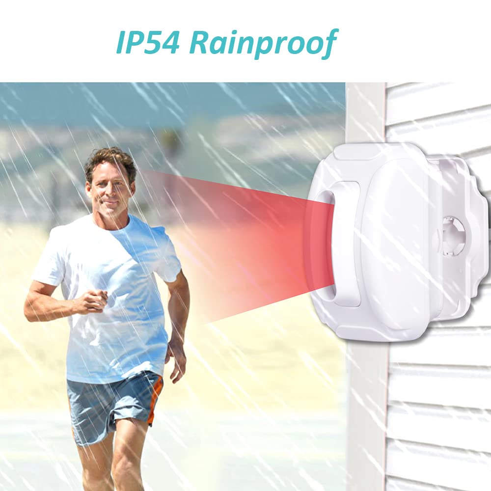 Mengshen Alarma De Entrada con Sensor De Movimiento, Sistema Inalámbrico De Seguridad para El Hogar Timbre para Interior Exterior (1 Receptor Y 1 Sensor Y 1 Mando A Distancia)