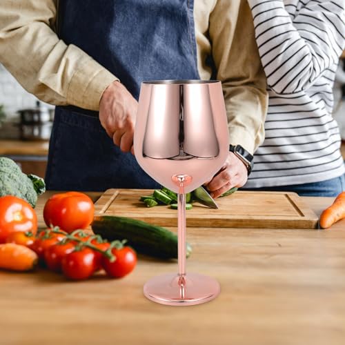 Copa de champán de acero inoxidable rojo de 530ml para eventos 5