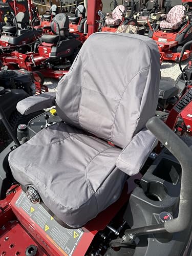 Durafit Seat Covers Made to fit Ferris ISX 2200/3300 Series and is 6200 Zero Turn Seat Cover. Protection,Comfort,Storage and Style, Gray Endura for Getting of that hot Sticky Vinyl.