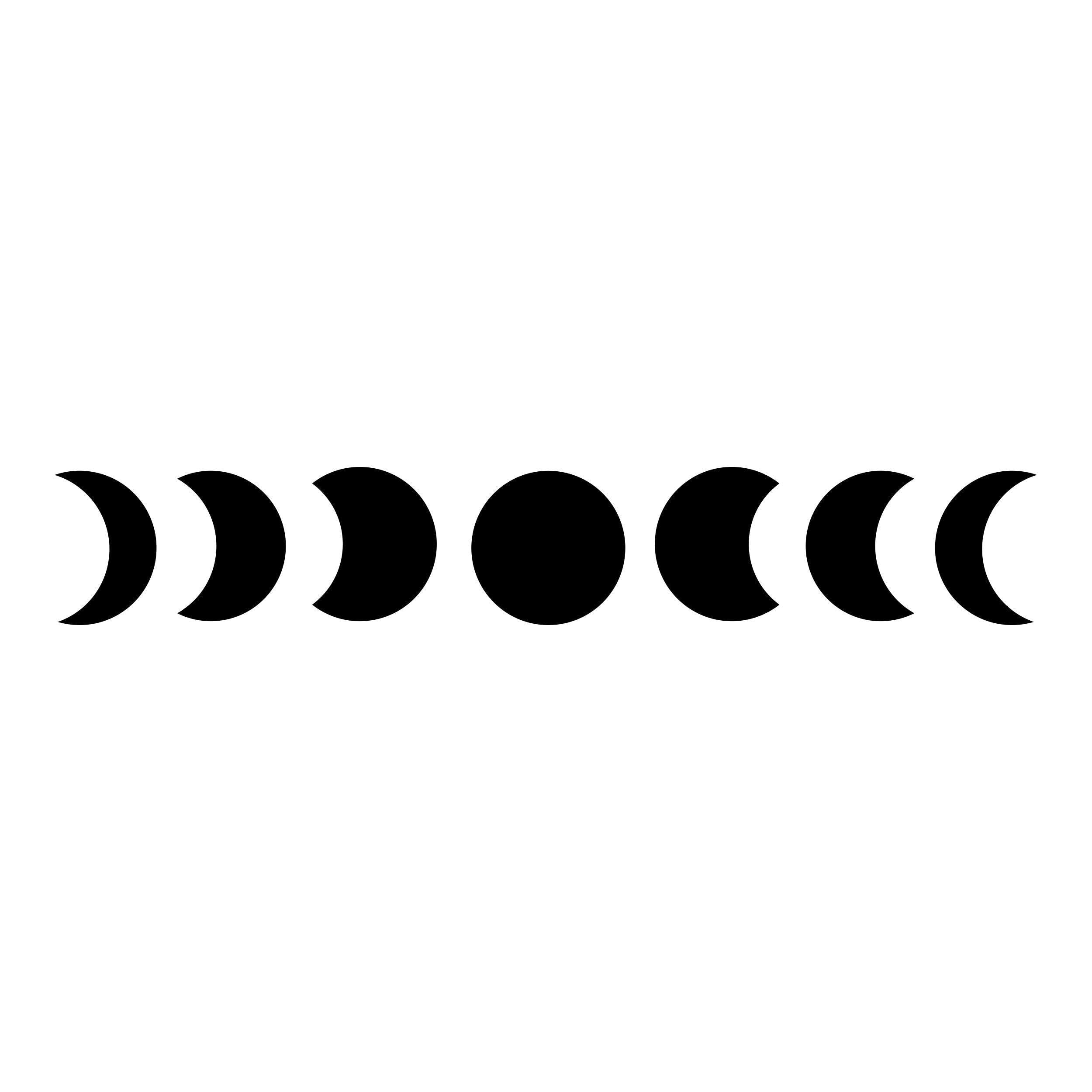 Grand Autocollant Mural Phases De Lune – Décalcomanie Lune Vinyle GA109 – White Corner