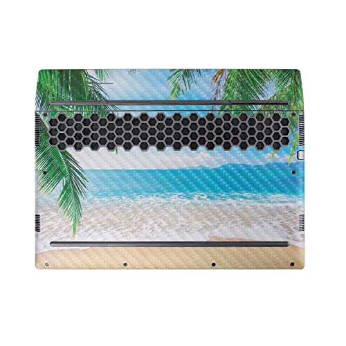 Image of MightySkins Carbon Fiber Skin Compatible With Alienware M17 R5 (2022) Full Wrap Kit - Pristine Beach | Protective Durable Textured Carbon Fiber Finish | Easy To Apply & Change Styles | Made in the USA