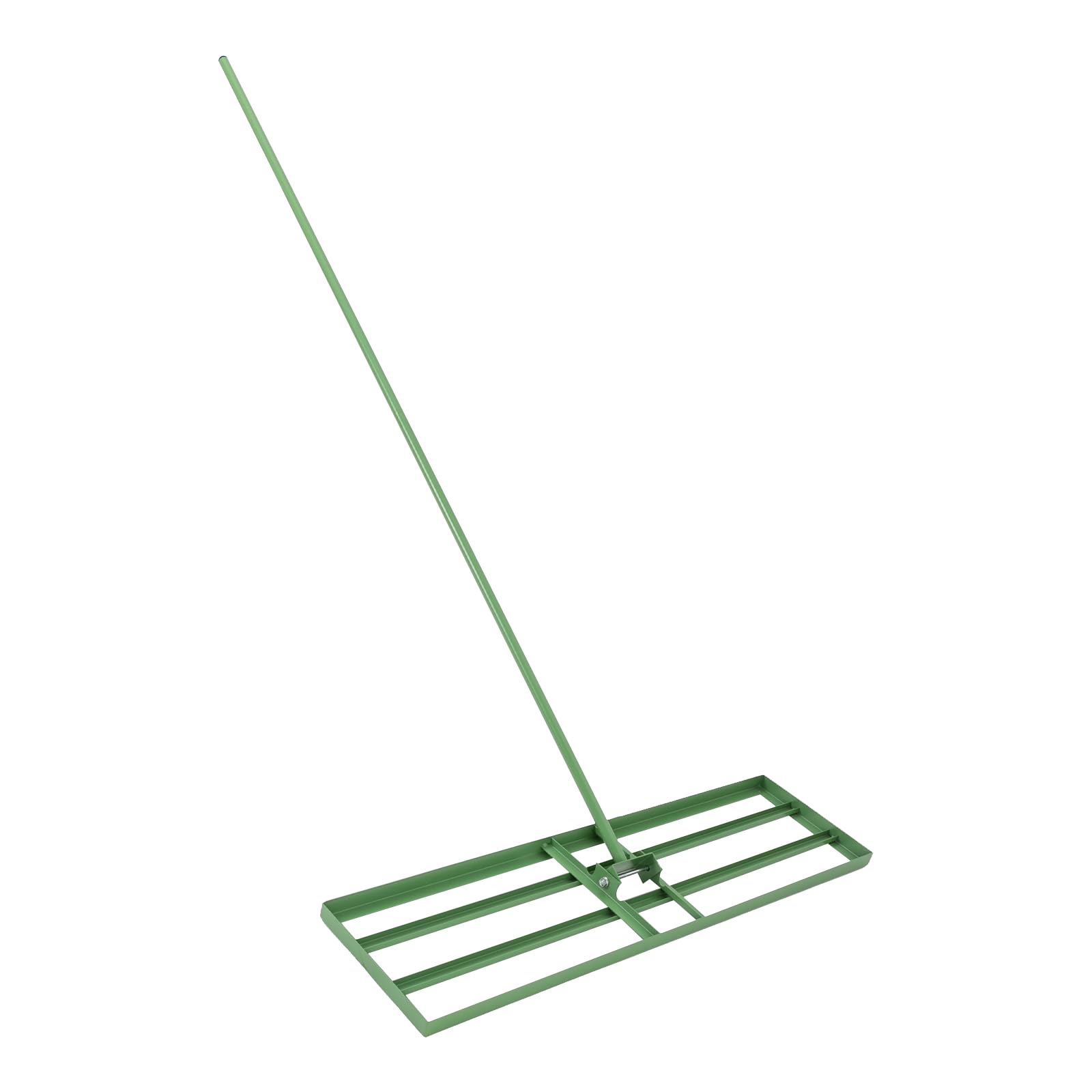 Rastrillo nivelador de césped con rotación de 180 Grados para nivelar fácilmente Superficies sucias y aceitosas en Patios, Jardines y Campos de Golf.
