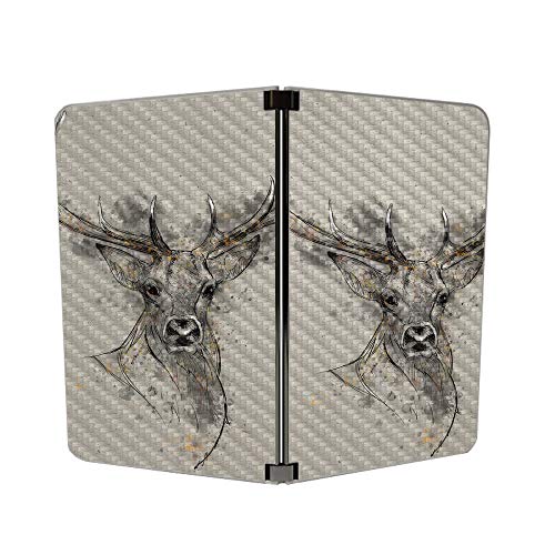 Image of MightySkins Carbon Fiber Skin for Microsoft Surface Duo - Ink Buck | Protective, Durable Textured Carbon Fiber Finish | Easy to Apply, Remove, and Change Styles | Made in The USA
